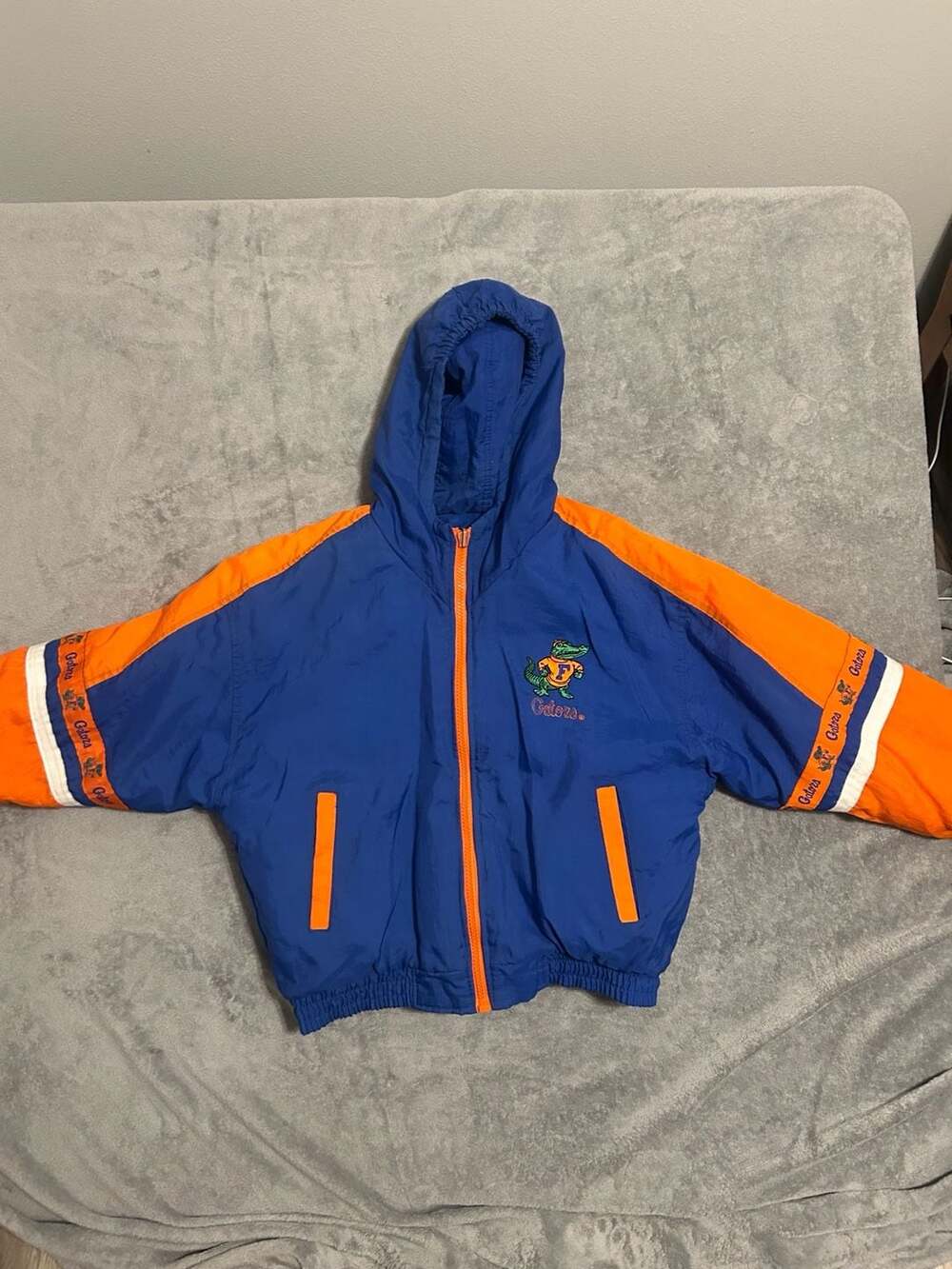 Vintage Pro Player UF Gators Reversible Full Zip Hooded Puffer Jacket